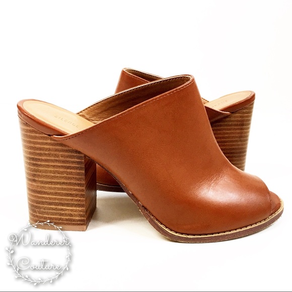 silence + noise Shoes - Silence + Noise Open Toe Wood Heel Mules